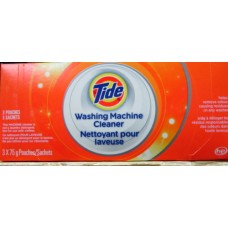 Detergent - Washing Machine Cleaner - Tide Brand -  HE Product  / 3 x 75 Gram  Pouches 